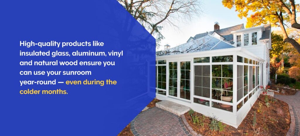 Beautiful view of High Quality Sunroom Windows